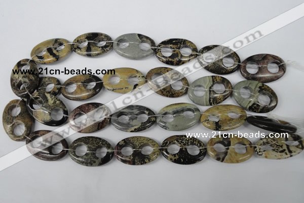 CFG312 15.5 inches 20*30mm carved oval artistic gemstone beads