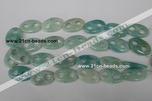 CFG313 15.5 inches 20*30mm carved oval amazonite gemstone beads
