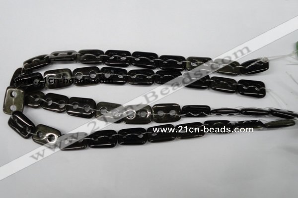 CFG322 15.5 inches 15*20mm carved rectangle golden obsidian beads