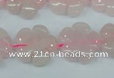 CFG450 15.5 inches 20mm carved flower rose quartz beads