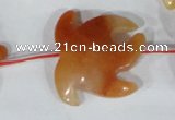 CFG511 15.5 inches 24*28mm carved animal red aventurine beads