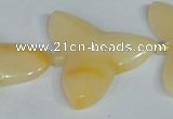 CFG521 15.5 inches 34*37mm carved flower yellow aventurine beads