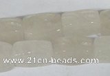 CFG545 15.5 inches 15*20mm carved brick white jade beads