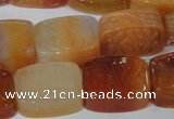 CFG549 15.5 inches 15*20mm carved brick red agate beads