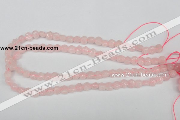 CFG58 15.5 inches 8*10mm carved pig-shaped rose quartz beads