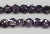 CFG59 15.5 inches 8*10mm carved pig-shaped amethyst gemstone beads