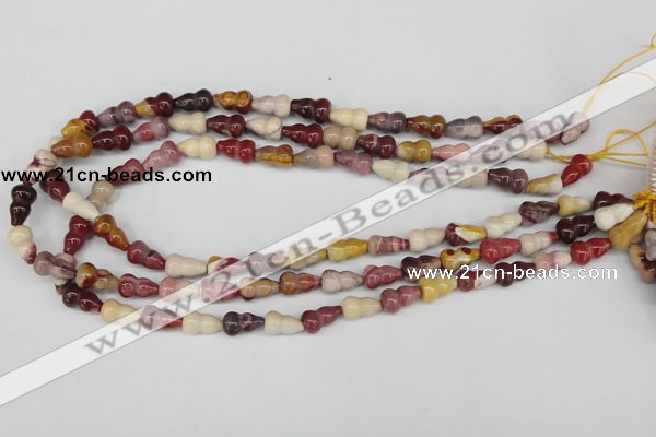 CFG61 15.5 inches 8*13mm carved calabash mookaite gemstone beads