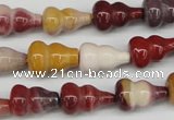 CFG62 15.5 inches 10*16mm carved calabash mookaite gemstone beads