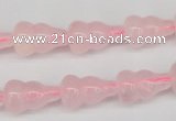 CFG64 15.5 inches 10*16mm carved calabash rose quartz beads