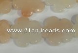 CFG667 15.5 inches 20mm carved flower pink aventurine jade beads