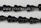 CFG67 15.5 inches 10*15mm carved calabash obsidian gemstone beads