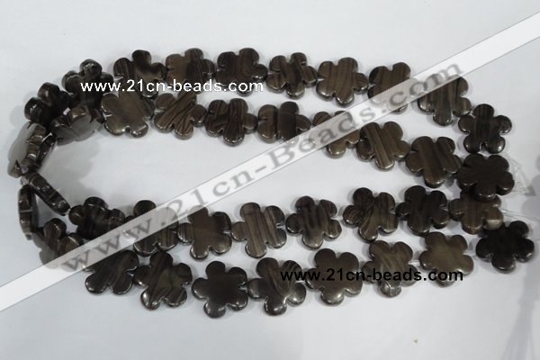 CFG682 15.5 inches 20mm carved flower grain stone beads