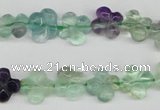 CFG73 15.5 inches 11*11mm carved flower fluorite gemstone beads