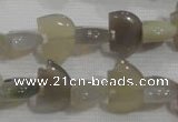 CFG766 15.5 inches 10*15mm carved animal agate gemstone beads