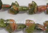 CFG770 15.5 inches 10*15mm carved animal unakite gemstone beads