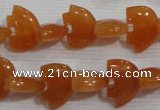 CFG771 15.5 inches 10*15mm carved animal red aventurine beads