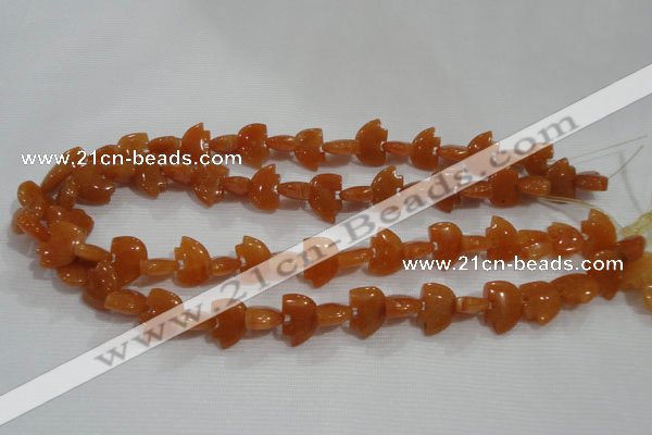 CFG771 15.5 inches 10*15mm carved animal red aventurine beads