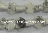 CFG774 15.5 inches 10*15mm carved animal white howlite beads