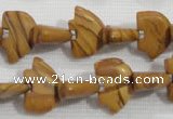 CFG779 15.5 inches 10*15mm carved animal grain stone beads