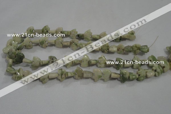 CFG781 15.5 inches 10*15mm carved animal lucky jade beads