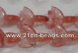 CFG785 15.5 inches 10*15mm carved animal cloudy quartz beads