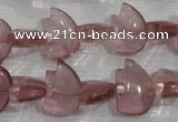 CFG786 15.5 inches 10*15mm carved animal quartz glass beads