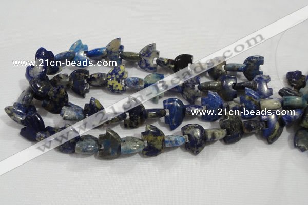 CFG792 12.5 inches 14*18mm carved animal lapis lazuli gemstone beads