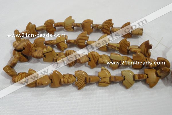 CFG795 12.5 inches 14*18mm carved animal grain stone beads