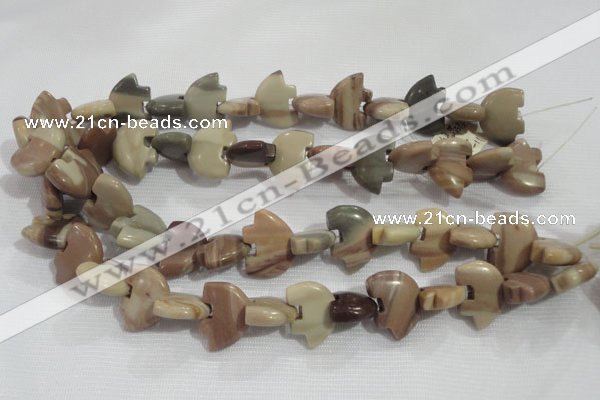 CFG796 12.5 inches 14*18mm carved animal jasper beads