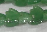 CFG798 12.5 inches 14*18mm carved animal green aventurine beads