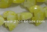 CFG800 12.5 inches 14*18mm carved animal lemon jade beads