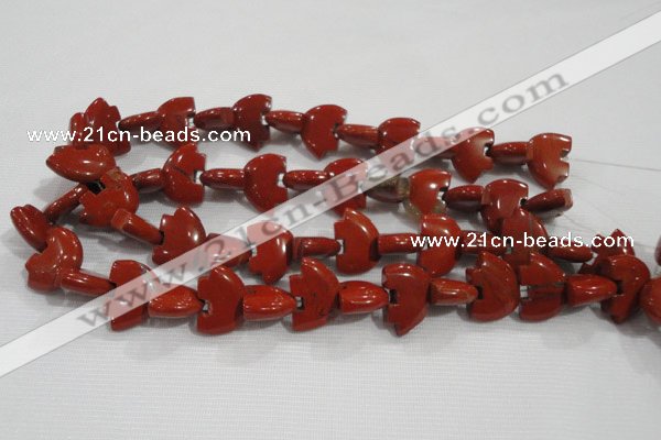 CFG805 12.5 inches 14*18mm carved animal red jasper beads