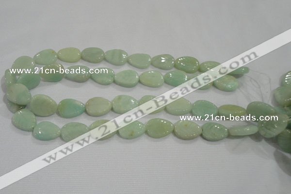 CFG815 12.5 inches 15*20mm carved leaf amazonite beads wholesale