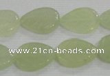 CFG821 12.5 inches 15*20mm carved leaf New jade beads wholesale