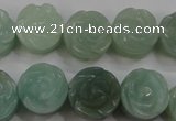 CFG892 15.5 inches 14mm carved flower amazonite gemstone beads