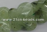 CFG926 30*33mm faceted & carved butterfly green rutilated quartz beads