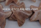 CFG928 15.5 inches 30*33mm carved star moonstone beads