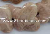 CFG933 15.5 inches 30*33mm faceted & carved butterfly moonstone beads