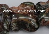 CFG944 15.5 inches 30*33mm carved butterfly green opal gemstone beads
