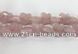 CFG973 15.5 inches 30*33mm carved butterfly rose quartz beads