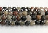 CFJ220 15.5 inches 12mm faceted round fancy jasper beads