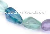 CFL09 AA grade 12*16mm irregular natural fluorite bead Wholesale