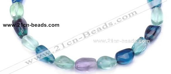 CFL09 AA grade 12*16mm irregular natural fluorite bead Wholesale