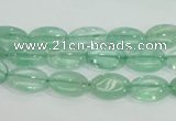 CFL101 15.5 inches 8*12mm oval natural green fluorite gemstone beads