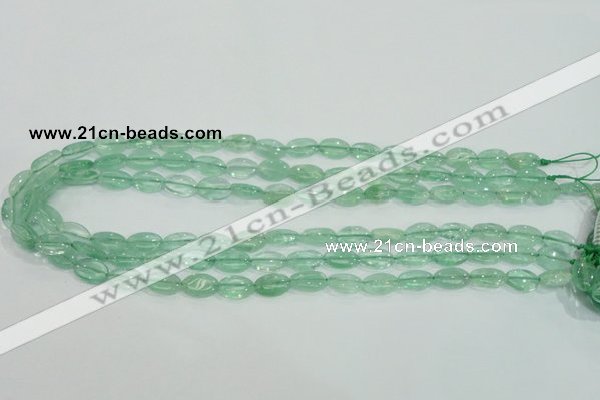 CFL101 15.5 inches 8*12mm oval natural green fluorite gemstone beads