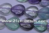 CFL1053 15 inches 12*12mm heart natural fluorite gemstone beads