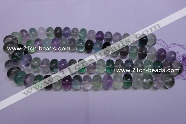 CFL1071 15 inches 10*16mm rondelle natural fluorite gemstone beads