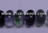 CFL1072 15 inches 10*18mm rondelle natural fluorite gemstone beads