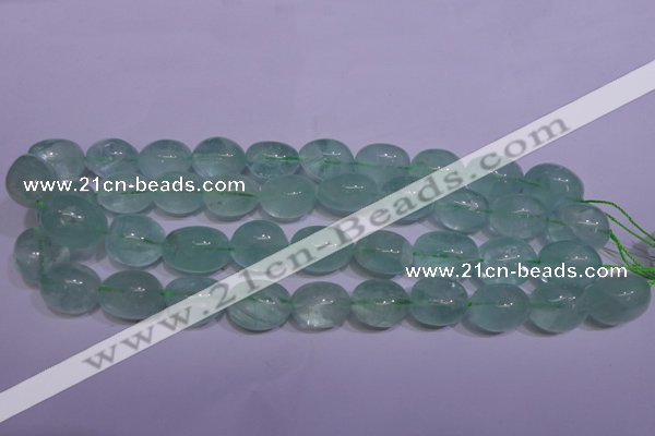 CFL1080 15 inches 15*20mm nuggets green fluorite gemstone beads