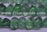 CFL1085 15 inches 9*12mm faceted nuggets green fluorite beads